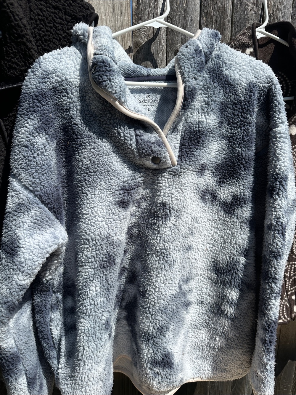 Cozy Light Blue Sherpa Pullover Hoodie - Women